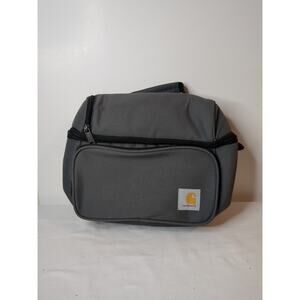 New Carhartt Fully Insulated 12 Can Two Compartment Lunch Cooler Gray, With Tags